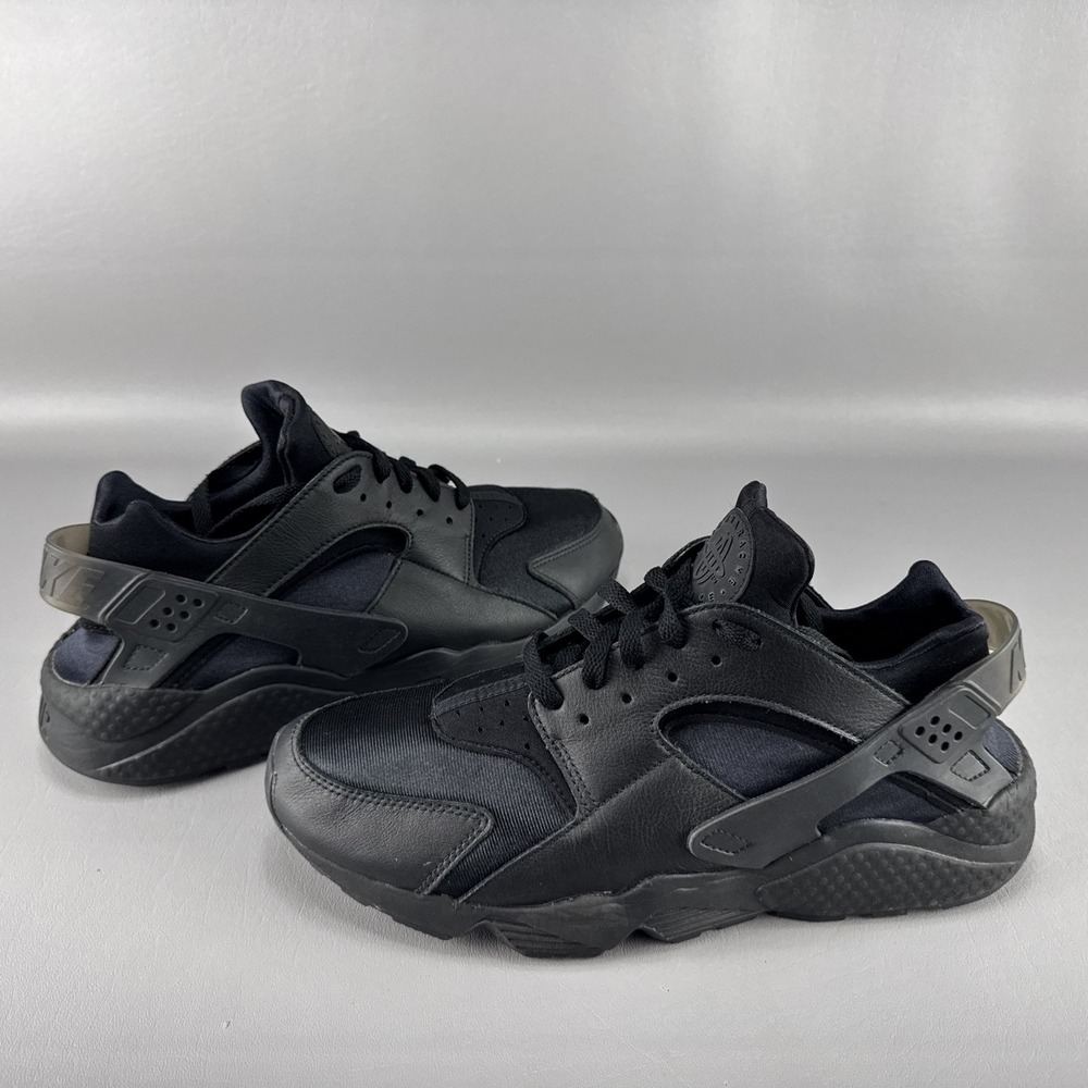 Nike Air Huarache Triple Black Lace up Mesh Athletic Sneaker Men 11.5 DD1068-002